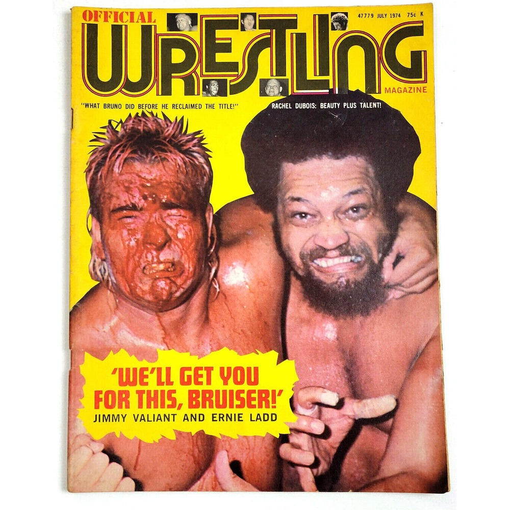 OFFICIAL WRESTLING MAGAZINE  - JULY 1974 / ERNIE LADD / JIMMY VALIANT / DR DEATH